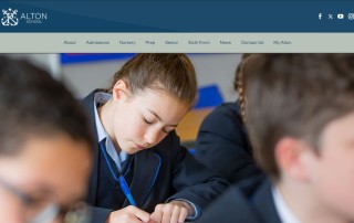 Alton School website design by evince